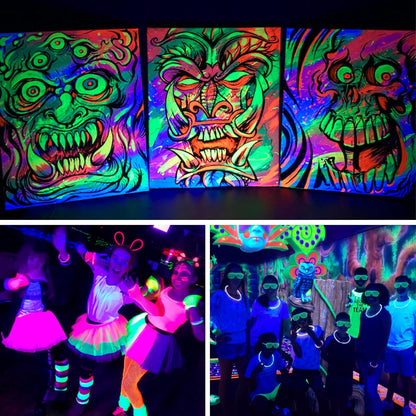 Atfoyer 40W LED Black Light Bar Black Lights for Glow Party Blacklight with Plug Each Light Up 484 Sq.ft Area Glow Light for Halloween Fluorescent Body Paint Stage Lighting Bedroom