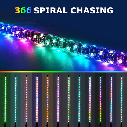 Lamvip 3 英尺 2 件式 LED 汽车旗杆灯