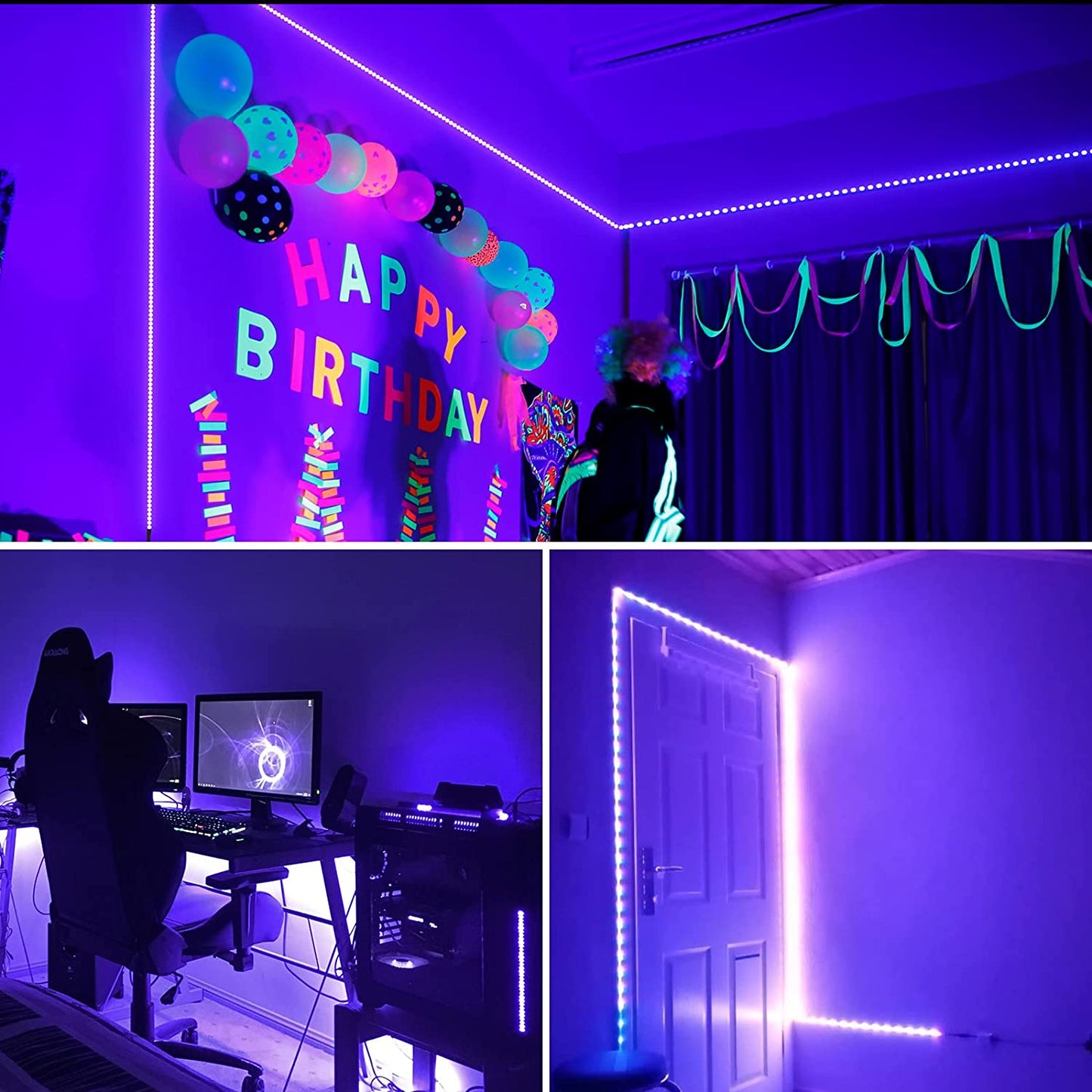 lamvip 9.84 英尺UV灯条带