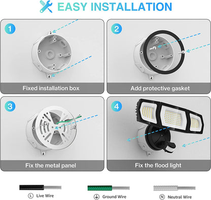 lamvip 100W LED 泛光灯运动传感器