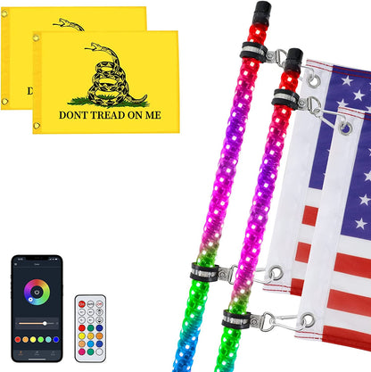 Lamvip 3 英尺 2 件式 LED 汽车旗杆灯